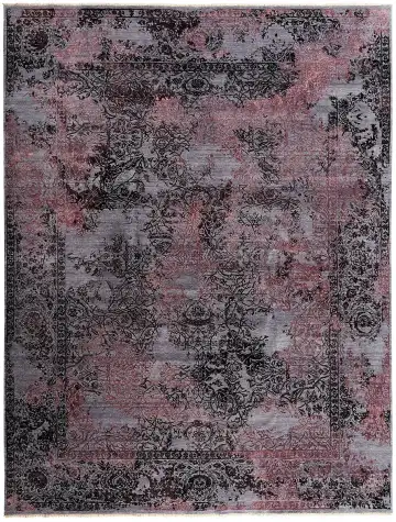 Ковёр Illusion 13368 — розовый и серый, винтажный рисунок