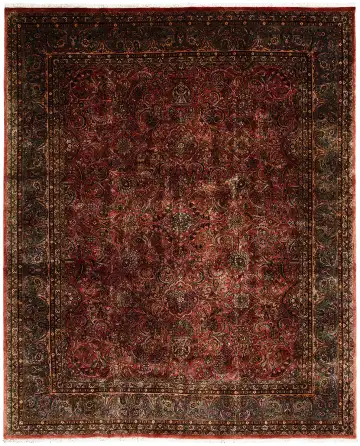 Ковёр Агра 13420 — красный и коричневый, винтажный рисунок