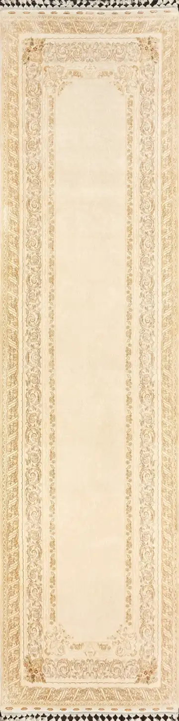 Ковёр Хереке 13435 — кремовый и золотистый, растительный рисунок