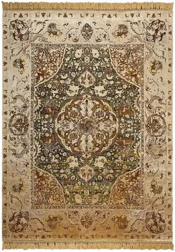 Ковёр Rug Star by J.Dahlmanns 13439 — коричневый и кремовый, с медальоном