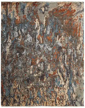 Ковёр Dazzle 13474 — коричневый и голубой, абстрактный рисунок