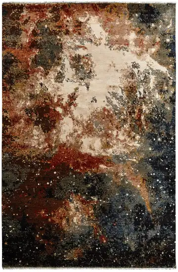 Ковёр Dazzle 13479 — коричневый и белый, абстрактный рисунок