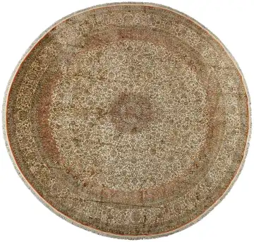 Ковёр Кашмир 13510 — кремовый и коричневый, растительный рисунок