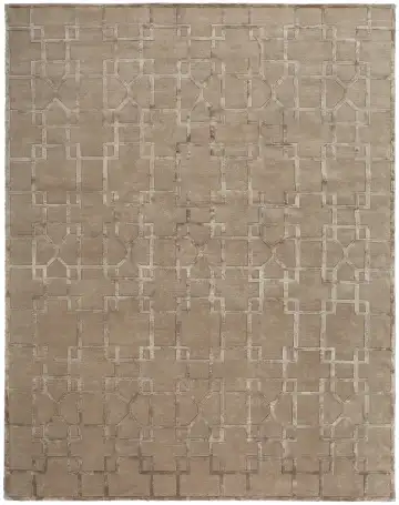 Ковёр Shape 13518 — бежевый и коричневый, геометрический рисунок