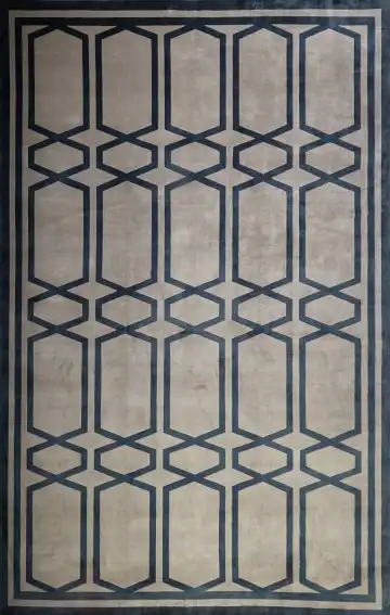 Ковёр Shape 13538 — серый и голубой, геометрический рисунок