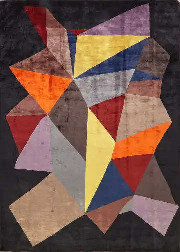 Ковёр Shape 13545 — чёрный и красный, абстрактный рисунок