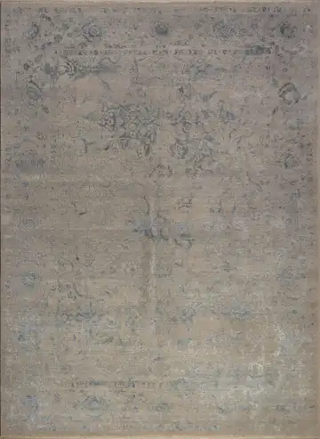 Ковёр Illusion 13550 — серый и кремовый, винтажный рисунок