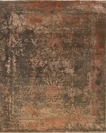 Ковёр Bliss 13563 — коричневый и красный, с медальоном