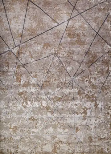 Ковёр Dazzle 13704 — бежевый и коричневый, геометрический рисунок