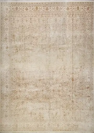 Ковёр Агра 13731 — кремовый и коричневый, винтажный рисунок