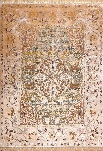 Ковёр Rug Star by J.Dahlmanns 13857 — коричневый и кремовый, с медальоном