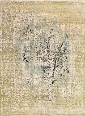 Ковёр Bliss 13889 — зелёный и белый, абстрактный рисунок