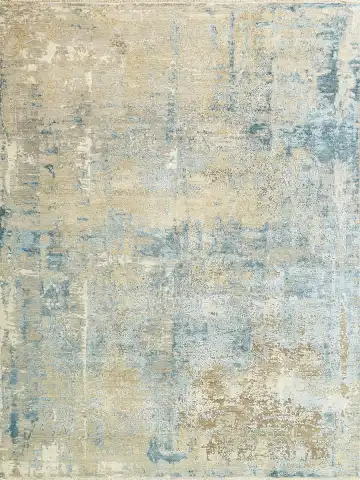 Ковёр Dazzle 13895 — кремовый и голубой, винтажный рисунок