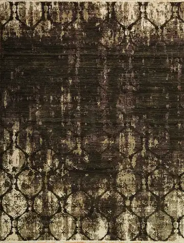 Ковёр Dazzle 13907 — чёрный и кремовый, геометрический рисунок