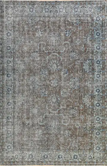 Ковёр Vintage 13967 — коричневый и голубой, винтажный рисунок
