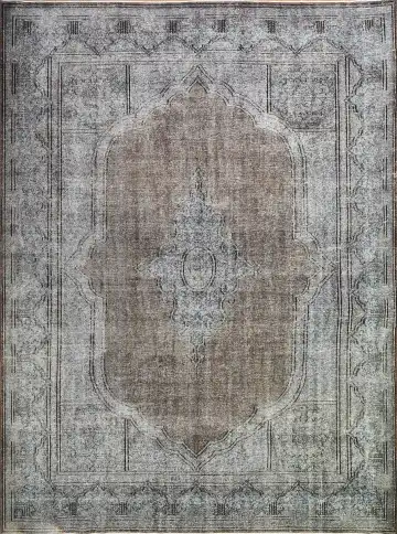 Ковёр Vintage 13970 — коричневый и серый, с медальоном