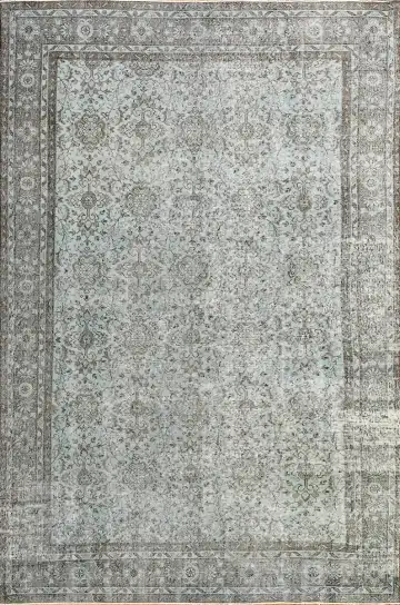Ковёр Vintage 13974 — серый и бежевый, растительный рисунок