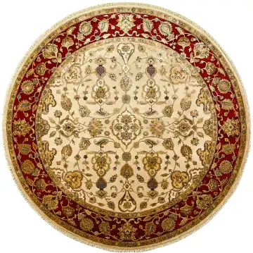 Ковёр Агра 1476 — красный и кремовый, с медальоном