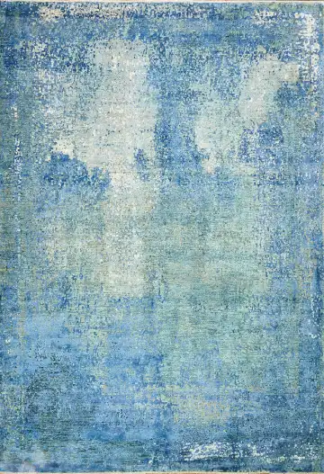 Ковёр Dazzle 14001 — голубой и кремовый, абстрактный рисунок