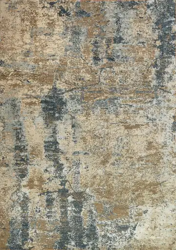 Ковёр Dazzle 14153 — кремовый и голубой, абстрактный рисунок
