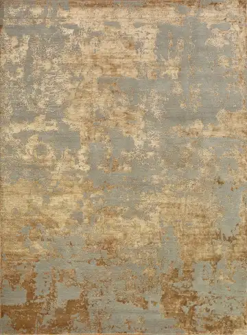 Ковёр Dazzle 14169 — голубой и коричневый, абстрактный рисунок