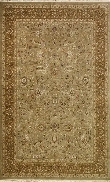 Ковёр Агра 14181 — коричневый и кремовый, растительный рисунок