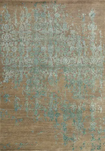 Ковёр Bliss 14188 — коричневый и бирюзовый, винтажный рисунок