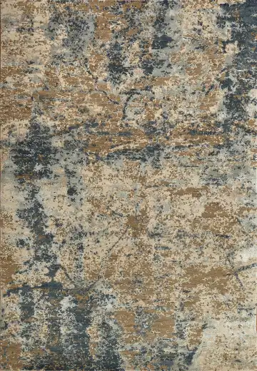 Ковёр Dazzle 14191 — бежевый и синий, абстрактный рисунок