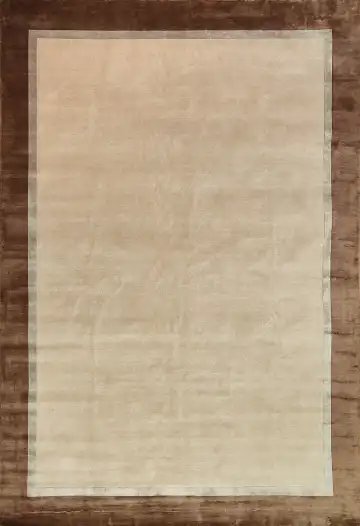 Ковёр Shape 14205 — коричневый и кремовый, с медальоном