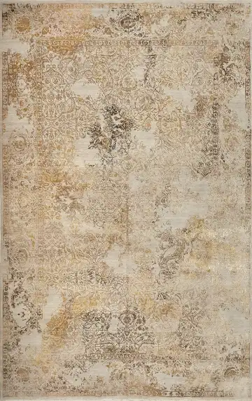 Ковёр Illusion 14391 — кремовый и золотистый, восточный орнамент