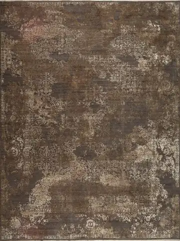 Ковёр Illusion 14393 — коричневый и кремовый, восточный орнамент