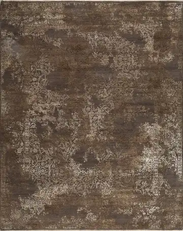 Ковёр Illusion 14402 — коричневый и кремовый, восточный орнамент