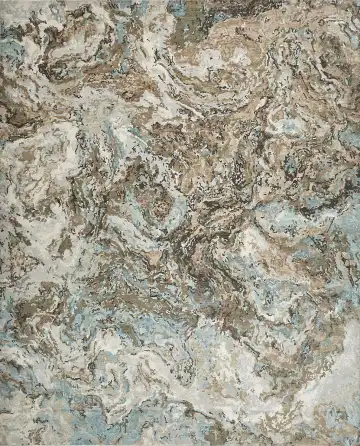 Ковёр Dazzle 14410 — кремовый и бирюзовый, абстрактный рисунок