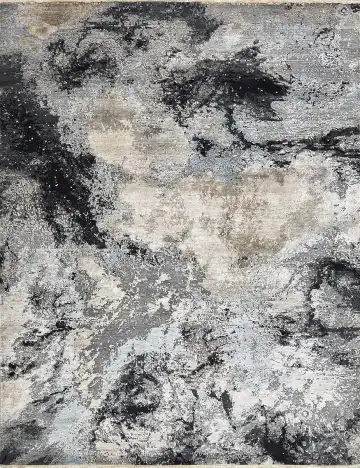 Ковёр Dazzle 14415 — серый и чёрный, абстрактный рисунок