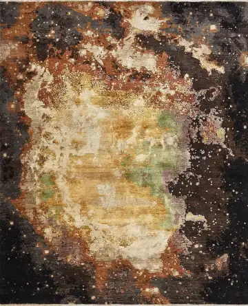 Ковёр Dazzle 14422 — чёрный и кремовый, абстрактный рисунок