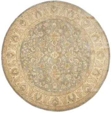 Ковёр Чуби 14437 — голубой и кремовый, растительный рисунок