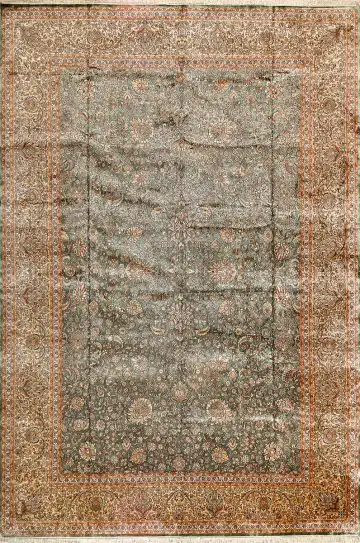 Ковёр Кашмир 14602 — кремовый и коричневый, винтажный рисунок