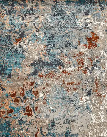 Ковёр Dazzle 14608 — голубой и бежевый, абстрактный рисунок