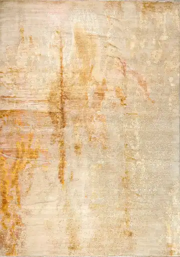 Ковёр Dazzle 14614 — кремовый и оранжевый, абстрактный рисунок