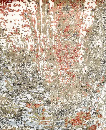 Ковёр Dazzle 14623 — красный и кремовый, абстрактный рисунок