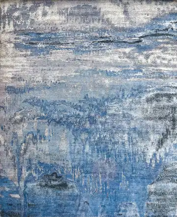 Ковёр Dazzle 14625 — синий и кремовый, абстрактный рисунок