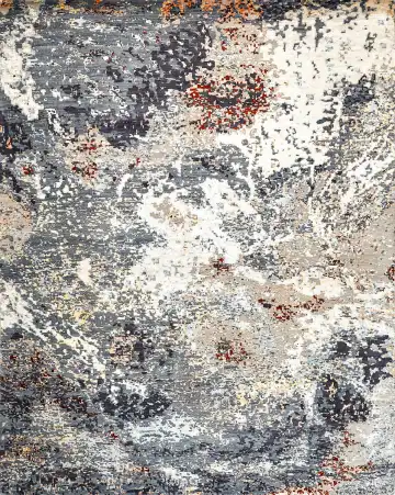 Ковёр Dazzle 14626 — кремовый и чёрный, абстрактный рисунок