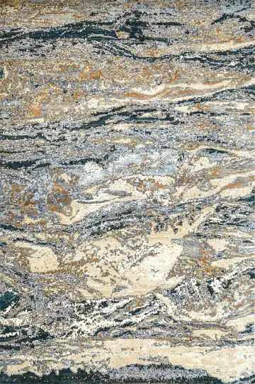 Ковёр Dazzle 14631 — бежевый и синий, абстрактный рисунок
