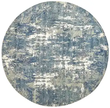 Ковёр Dazzle 14633 — синий и кремовый, геометрический рисунок