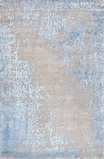 Ковёр Dazzle 14649 — кремовый и голубой, абстрактный рисунок