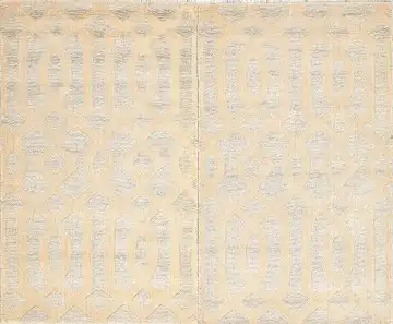 Ковёр Shape 14653 — кремовый и серый, восточный орнамент