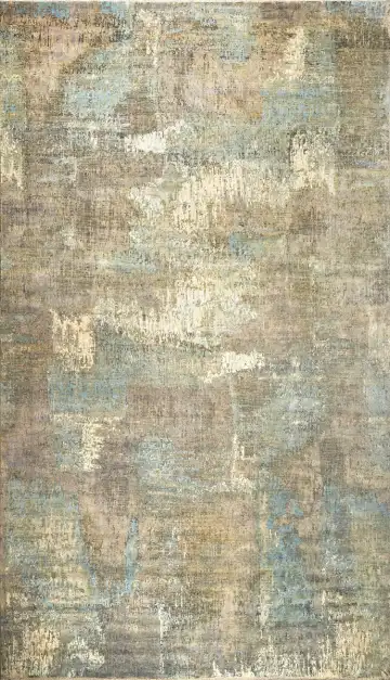 Ковёр Dazzle 14689 — кремовый и голубой, абстрактный рисунок