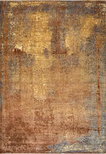 Ковёр Dazzle 14697 — коричневый и золотистый, абстрактный рисунок
