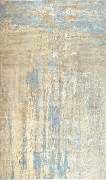 Ковёр Dazzle 14701 — кремовый и голубой, в полоску