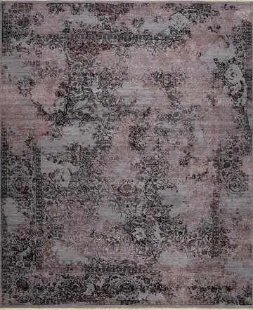 Ковёр Illusion 14755 — фиолетовый и чёрный, восточный орнамент